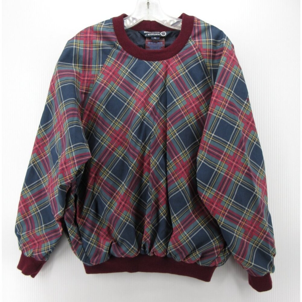 VINTAGE Sunderland Of Scotland Jacket Medium Golf Windbreaker Plaid
